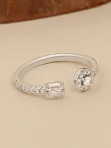 TOUCH925 Cubic Zirconia Studded Finger Ring