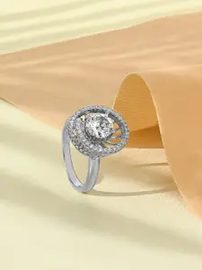 TOUCH925 Cubic Zirconia Studded Finger Ring