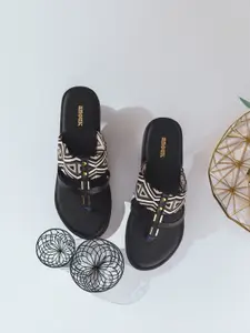 Anouk Women Embroidered T-Strap Flats