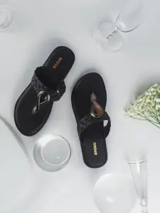 Anouk Self Design Open Toe Flats