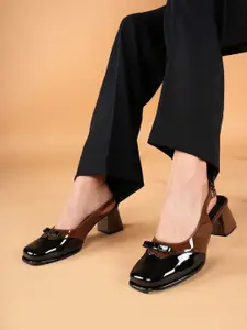 Chemistry Colourblocked Block Heel Mules