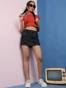 Belliskey Straight Denim Mini Skirt