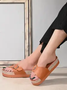 CORSICA Women Open Toe Flats with Buckles