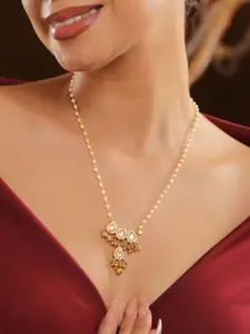 Rubans Brass Gold-Plated Handcrafted Necklace