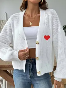 Bebe Self Design Front Open Sweater