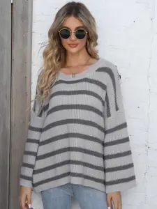 bebe Women Striped Pullover