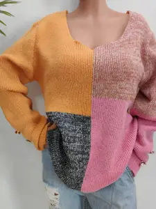 bebe Women Colourblocked Pullover