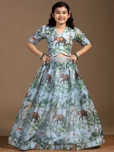 FASHION DREAM Girls Printed Lehenga Choli