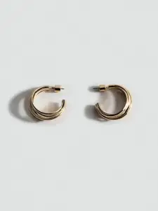 MANGO Circular Half Hoop Earrings