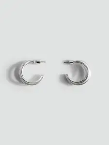 MANGO Circular Half Hoop Earrings