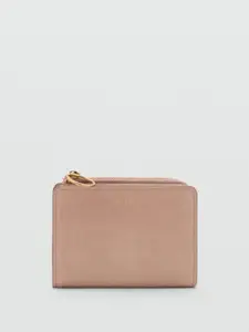 MANGO Women Abstract Textured Two Fold Wallet