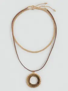 MANGO Set Of 2 Circular Shaped Pendant Chain & Choker