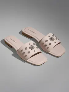 Lino Perros Women Embellished Open Toe Flats