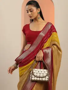 Libas Embellished Zari Silk Blend Fusion Saree