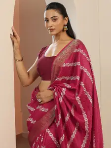 Libas Ethnic Motifs Zari Saree