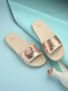 El Paso Women Embellished Open Toe Flats