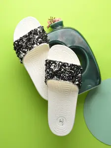 El Paso Women Embellished Open Toe Flats