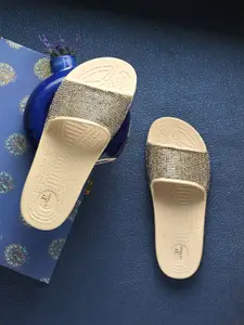 El Paso Women Embellished Open Toe Flats