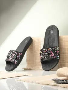 El Paso Women Embellished Open Toe Flats