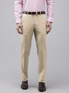 Van Heusen Men Checked Slim Fit Trousers