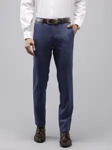 Van Heusen Men Textured Ultra Slim Fit Trousers
