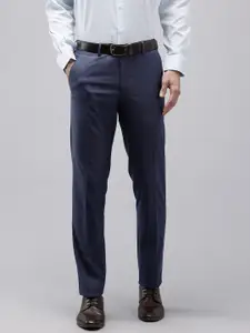 Van Heusen Men Textured Slim Fit Trousers
