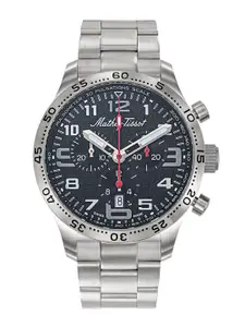 Mathey-Tissot Swiss Made Men Type 21 Titanium Quartz Black Dial Analog Watch H1821CHT1