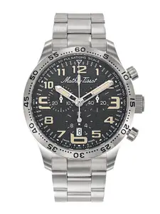 Mathey-Tissot Swiss Made Men Type 21 Titanium Quartz Black Dial Analog Watch H1821CHT3
