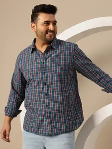 Sztori Men Plus Size Checked Casual Shirt