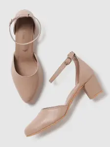 Marc Loire Women Ankle Loop Block Pumps Heels