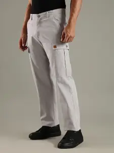 Thomas Scott Men Mid Rise Straight Fit Easy Wash Cargos