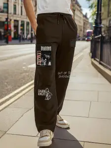 Bewakoof Men Official DC Merchandise Batman Graphic Printed Oversized Track Pants