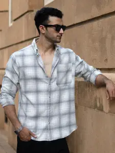 Powerlook SS25 Tartan Checked Pure Cotton Casual Shirt