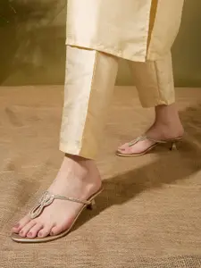 Inc 5 Women Embellished Beaded Open Toe Kitten Heels Sandals