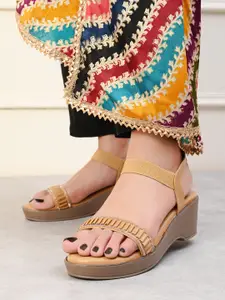 XE Looks Synthetic Leather Beige Heels