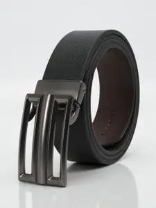 CRUSSET Men Textured Leather Formal Belt