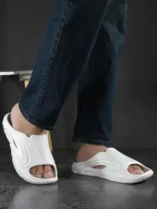 HRX by Hrithik Roshan Men Self Design Open Toe Sliders