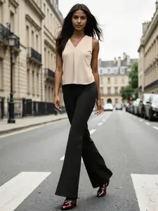 Blissclub Women Solid Cotton Work Top