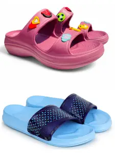 FABBMATE Women Open Toe Slip-On Flats