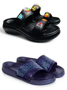 FABBMATE Women Self Design Slip On Flip Flops