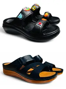 FABBMATE Women Self Design Clogs & Flats