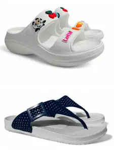 FABBMATE Women Printed Synthetic One Toe Flats