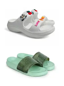 FABBMATE Women Printed Synthetic Sliders