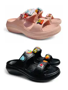 FABBMATE Women Self Design Clogs & Flats