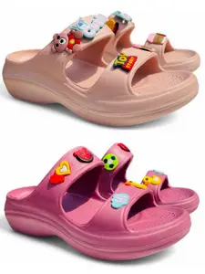 FABBMATE Women Printed Slip-On One Toe Flats