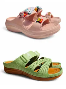 FABBMATE Women Printed Synthetic One Toe Flats