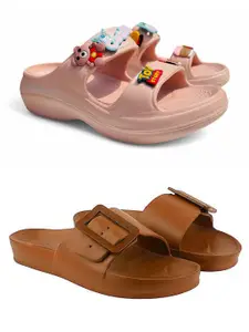 FABBMATE Women Self Design Clogs & Flats