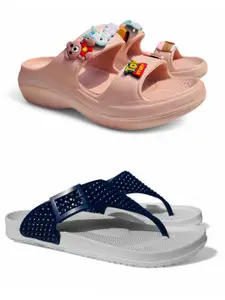 FABBMATE Women Solid Open Toe Flats