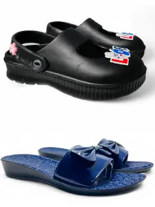 FABBMATE Women Open Toe Flats with Bow