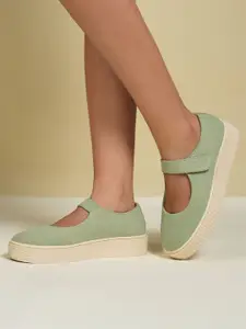 Theater Women Platform Mary Janes Flats